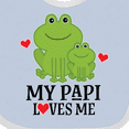 thumbnail image 4 of Inktastic My Papi Loves Me Grandson Frog Boys Baby Bib, 4 of 4