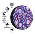 thumbnail image 4 of Yiaed Skull mushroom rainbow Print Tire Wheel Cover, Waterproof Spare Tire Cover Fit for Jeep, Truck,Trailer, RV, SUV, Camper and Most Vehicle-14 inch, 4 of 6