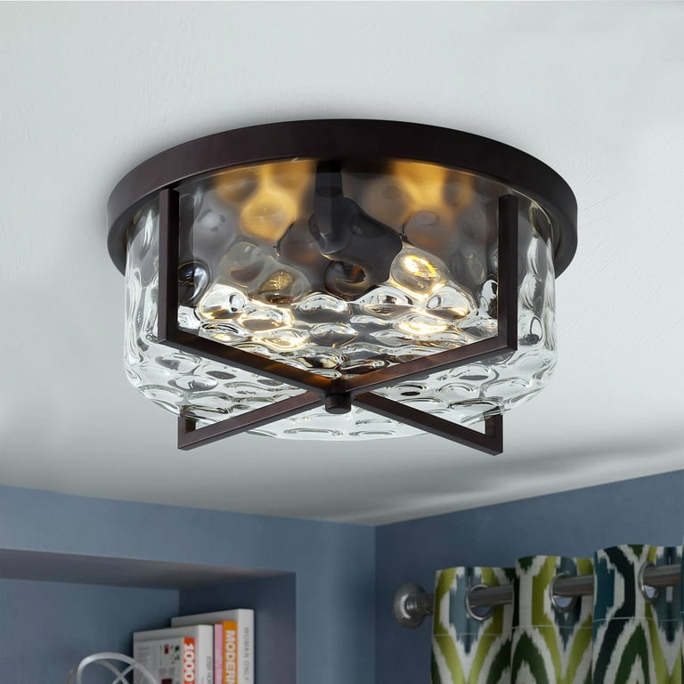 Simple drum 2024 flush mount light