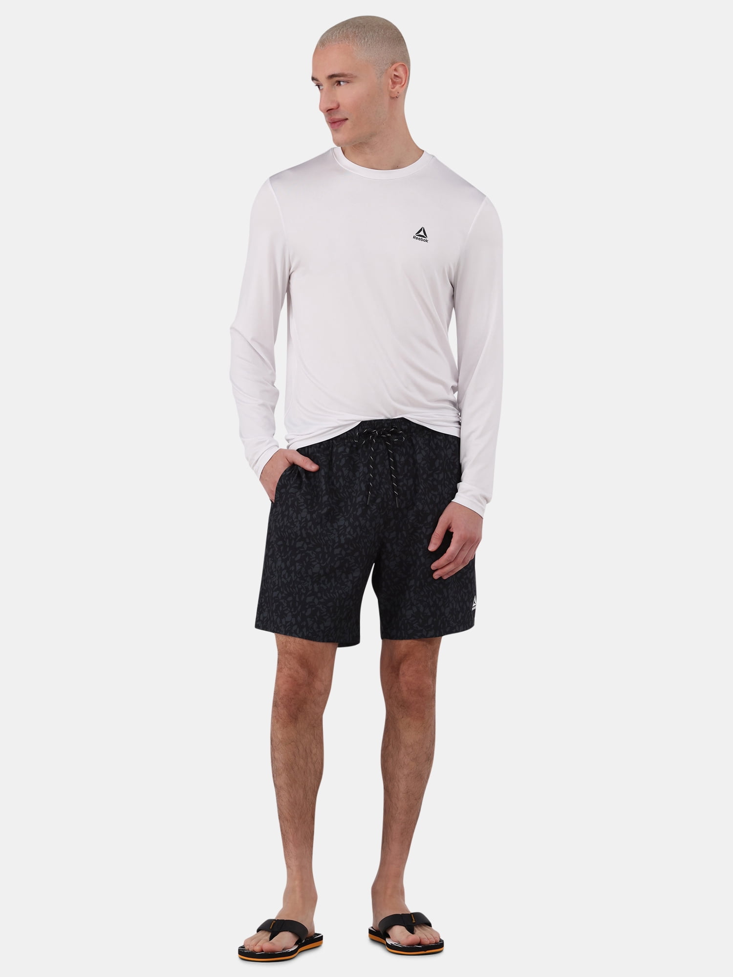 Reebok Men's & Big Men's Long Sleeve Sun Shirt with UPF 50+, Sizes S-3XL