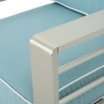 thumbnail image 3 of Miller Coral Outdoor 2 Seater Club Chair and Table Set, White and Light Teal, 3 of 10