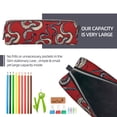 thumbnail image 5 of Cauagu Snake Print Leather Pencil Pen Case - Stationery Bag Portable Stationery Bag Big Capacity Pencil Pouch Cosmetic Organizer Bag for Men & Women, 5 of 7