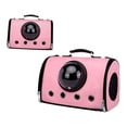 thumbnail image 2 of Estuche para transportar mascotas jinwen Diseño de cápsula espacial Rosa, 2 of 8