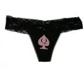 thumbnail image 1 of Culotte String en Coton et Dentelle Noir-Rose TG, 1 of 1