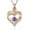 Rose-purple, variant on Cremation Jewelry Heart Birthstone Necklaces Gifts for Women Love Heart Pendant Necklace Urn Necklace for Ashes for Women Gilrs Memorial Keepsake Birthstone Pendant