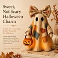 thumbnail image 5 of Lighted Vintage Patchwork Ghost, Light Up Ghost with Pumpkin Lantern Halloween Decor, 2027 Vintage Halloween Patchwork Ghosts Lamp, Rustic Fall Figurine Decoration for Mantel Shelf Entryway Porch, 5 of 5
