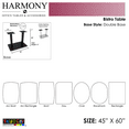 thumbnail image 4 of 60" Small Dou Bistro Height Table Double Base Bar Table, 4 of 7