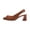 Brown, variant on Womens Adjustable Slingback Heels, Pointed Toe Mid-Low Heel, Cute Knitted Slip On Work Pumps Dress Shoes Khaki 43