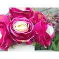 thumbnail image 4 of Enova Home Artificial Open Rose Flower Arrangements With White Square Ceramic Vase, 4 of 4