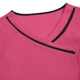 thumbnail image 6 of Scrub Sets for Woman Two Piece Nurse Working Uniforms V-Neck Short Sleeve Tops & Elastic Waistband Scrub Pants with Pockets Hot Pink S-3xL, 6 of 9