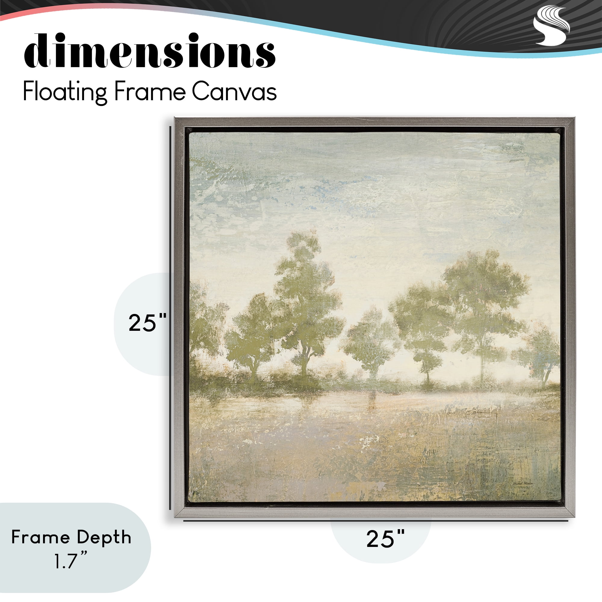 Stupell Industries Forest Light Landscape Gray Framed Floater Canvas Wall Art, design by Michael Marcon
