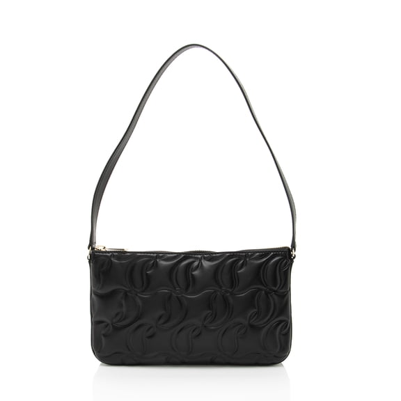 Pre-Owned Christian Louboutin CL Embossed Nappa Loubila Shoulder Bag