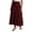 Maroon, variant on Moomaya Women’s 100% Cotton Midi Skirt | High Waist Panelled A-Line Flared Skirt with Side Gathers | Soft Breathable Summer Casual Wear