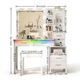 thumbnail image 2 of Tocador, Vanity con Luces LED RGB Ajustable y Estación de Carga, Tocador con Taburete, 5 Cajones, 1 Puertas, Escritorio de Maquillaje y Silla para Dormitorio, 100 * 40 * 149cm, 2 of 9