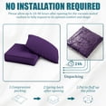 thumbnail image 4 of Kimunuk 4 Pack Outdoor Deep Seat Cushion Set, 24" x 24" x 6.5" Patio Furniture Chair Cushions Replacement for Sofa Couch, Purple, 4 of 5