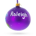 thumbnail image 2 of Raleigh, North Carolina, USA Glass Ball Christmas Ornament 4 Inches, 2 of 5
