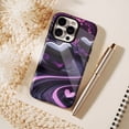 thumbnail image 6 of Valentine's Day Glitter Hearts iPhone Case with Swirling Purple Vortex Pink Sakuras Compatible with iPhone 11/12/13/14/15/16 (Pro Max/Plus), 6 of 9