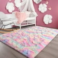 thumbnail image 2 of Junovo Soft Rainbow Area Rugs for Girls Room, Fluffy Colorful Rugs Cute Floor Carpets Shaggy Playing Mat for Kids Baby Girls Bedroom Nursery Room,8'x10',Rainbow, 2 of 8