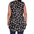 thumbnail image 4 of OutfitShow Women Plus Size Blouse, Casual V Neck Sleeveless Shirt Pleated Button Tunic Top, 4 of 7