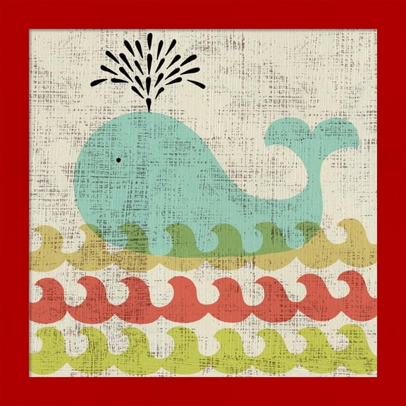 Great Art Now Ada's Whale by Chariklia Zarris, Framed Wall Art, 14W x 14H