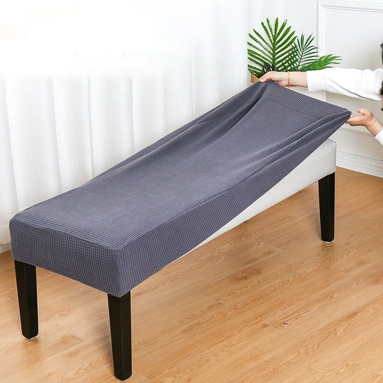 Soft Stretch Bench Cover High Elastic Spandex Fabric Jacquard Piano Seat Cover Furniture Protector Covers For Dual Seat Bench Washable Dark gray L 110 120cm W 35 50cm H 20cm Walmart