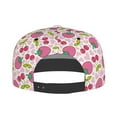 thumbnail image 4 of Daiia Strawberry And Cheery print Flat Bill Hats Flat Brim Trucker Cap Baseball Cap Adjustable Classic Low Profile Hat Unconstructed Plain Cap, 4 of 9