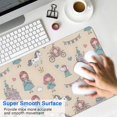 thumbnail image 4 of Long Mouse Pads for Desk,Beige Princess Carriage Pattern Desk Mats on Top Of Desks, Desk Mouse Pad Extra Large with 3mm Non-Slip Base and Stitched Edge for Gaming,Office,Work,Home 35.4"x15.7", 4 of 6