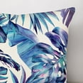 thumbnail image 5 of Purple Blue Palm Leaf Pillow Covers 20x20 Set of 2 Tropical Leaf Summer Decorative Throw Pillow Covers Outdoor Botanical Farmhouse Linen Cushion Case for Home Couch Sofa, 5 of 6