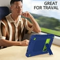 thumbnail image 5 of BMOUO Case for All-New Amazon Fire HD 8 & HD 8 Plus Tablet (Only 12th Gen,2024/2022), Layer Duty Shockproof Rugged Case with Kickstand, Blue+Green, 5 of 7