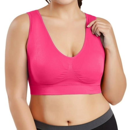 Women Bras Plus Size Clearance Breathable High Impact Sports Bras Seamless Push Up Wireless Bra Comfortable Adjustable Wireless T-Shirt Bra Full Coverage Bralettes Everyday Bra My Orders L