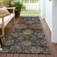 thumbnail image 6 of Addison Rugs Chantille Indoor/Outdoor Traditional Damask Navy Washable Runner Rug, 2'3" x 7'6", 6 of 6