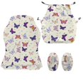 thumbnail image 2 of Jiueut Colorful Butterfly Print Gaming Chair Cover with Armrest Cover, Comfortable High Back Chair Cover Thick Rotating Computer Chair Protector with Stretch Band, 2 of 7
