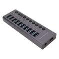 thumbnail image 1 of Hub USB Alimentado, 100-240V 10 Puertos USB3.0 Hub Fuente De Alimentación Independiente Diseño De Control Separado Para Teclado De Mouse, 1 of 7