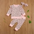 thumbnail image 6 of Douhoow Infant Girl 2Pcs Autumn Clothes Long Sleeve Polka Dot Sweatshirt Pants, 6 of 7