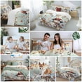 thumbnail image 5 of Christmas Snowman Bedding Duvet Cover Set Full Size 4 Pieces Xmas Elk Tree Snowflake Eucalyptus Bedding Set with Zipper Closure, 1 Comforter Cover 86x86 Inches 1 Flat Sheet & 2 Pillow Cases, 5 of 7