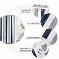 thumbnail image 3 of Decorative Shower Curtain Farmhouse Polyester Fabric Waterproof Bath Shower Curtains Bathroom Accessories Navy Blue Gray Striped Shower Curtain 66x72 Inch for Home Hotel Farmhouse Stripe Art, 3 of 9