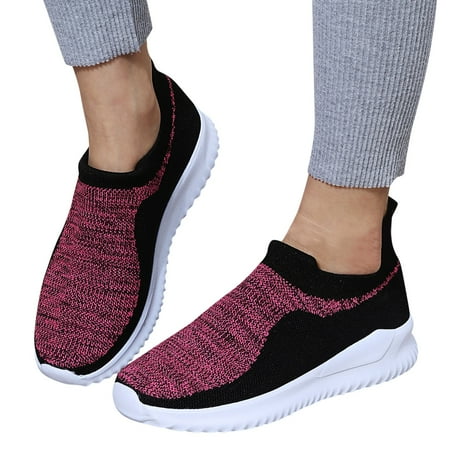

ERTUTUYI Fashion Womens Breathable Lace Up Shoes Flats Casual Shoes Red 41