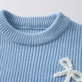 thumbnail image 6 of FYDUU Baby Girls Sweaters Winter Knitwear Embroidered Bow Knit Pullover Toddler Kids Soft Warm Sweater Casual Tops Adorable Comfort 6-9 Months, 6 of 8