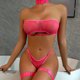 thumbnail image 4 of Gibobby Conjunto de lencería Sexy Conjunto de sujetadores sexy súper push-up para mujer, lencería transparente, brasier de encaje y bragas a juego para mujer(Rosa caliente, G), 4 of 5