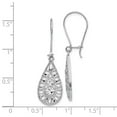 thumbnail image 3 of Leslie's Real 14kt White Gold Diamond Cut Dangle Earrings; for Adults and Teens; for Women and Men, 3 of 3
