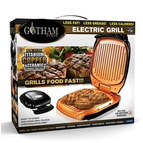 Gotham Steel Nonstick Sandwich Maker, Toaster and Electric Panini Grill - Makes 2 Sandwiches