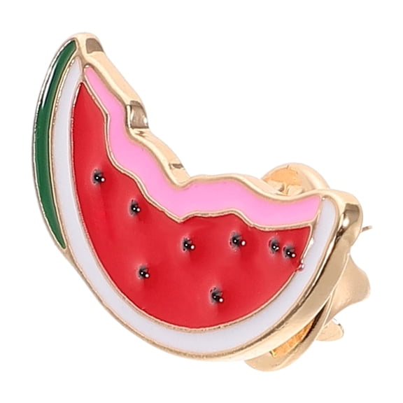 Masteelf Cartoon Watermelon Pin Novelty Cartoon Fruit Shaped Brooch For Lapel Bag Decoration Cute Watermelon Pin Cardigan Clip Watermelon Button Pin