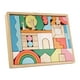 thumbnail image 2 of Juego de apilar bloques de madera, bloques de construcción, aprendizaje de colores, herramienta educativa, decoración para niños de 1 año., 2 of 7