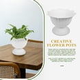 thumbnail image 6 of MLINS 2 Pcs Tall Planter Roman Flower Pot Romantic Flowerpot 14.00X10.50X9.50CM White, 6 of 8