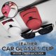 thumbnail image 3 of Soporte Para Gafas De Coche, Organizador De Parasol Para Coche, Colgador De Gafas De Cuero, Clip Para Tarjeta De Billete, Gafas, Tarjeta De Montaje, Llave De Licencia Kearding AP007118-03, 3 of 6