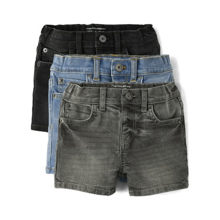 The Children's Place Toddler Boys Denim Shorts, 3-Pack, Sizes 2T-5T