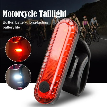 QHUDLV RED/WHITE LED Bicycle Tail Light,USB Rechargeable Bike Warning Light for Enhanced Safety