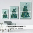 thumbnail image 4 of Christmas Peacock Christmas Tree - Framed Gallery Wrapped Holiday Canvas - 27 x 41 - Silver Frame, 4 of 8