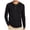 H386 Black, variant on Curuila Mens T-Shirt Long Sleeve Solid Color Crew Neck Button Down Pullover For Men Spring Autumn Comfort Tops Black Size L