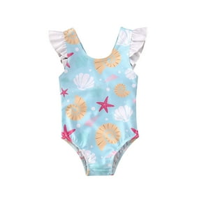 Infant Kids Baby Girls SunFlower Swimwear Romper Sling Bathing  Beach Clothes